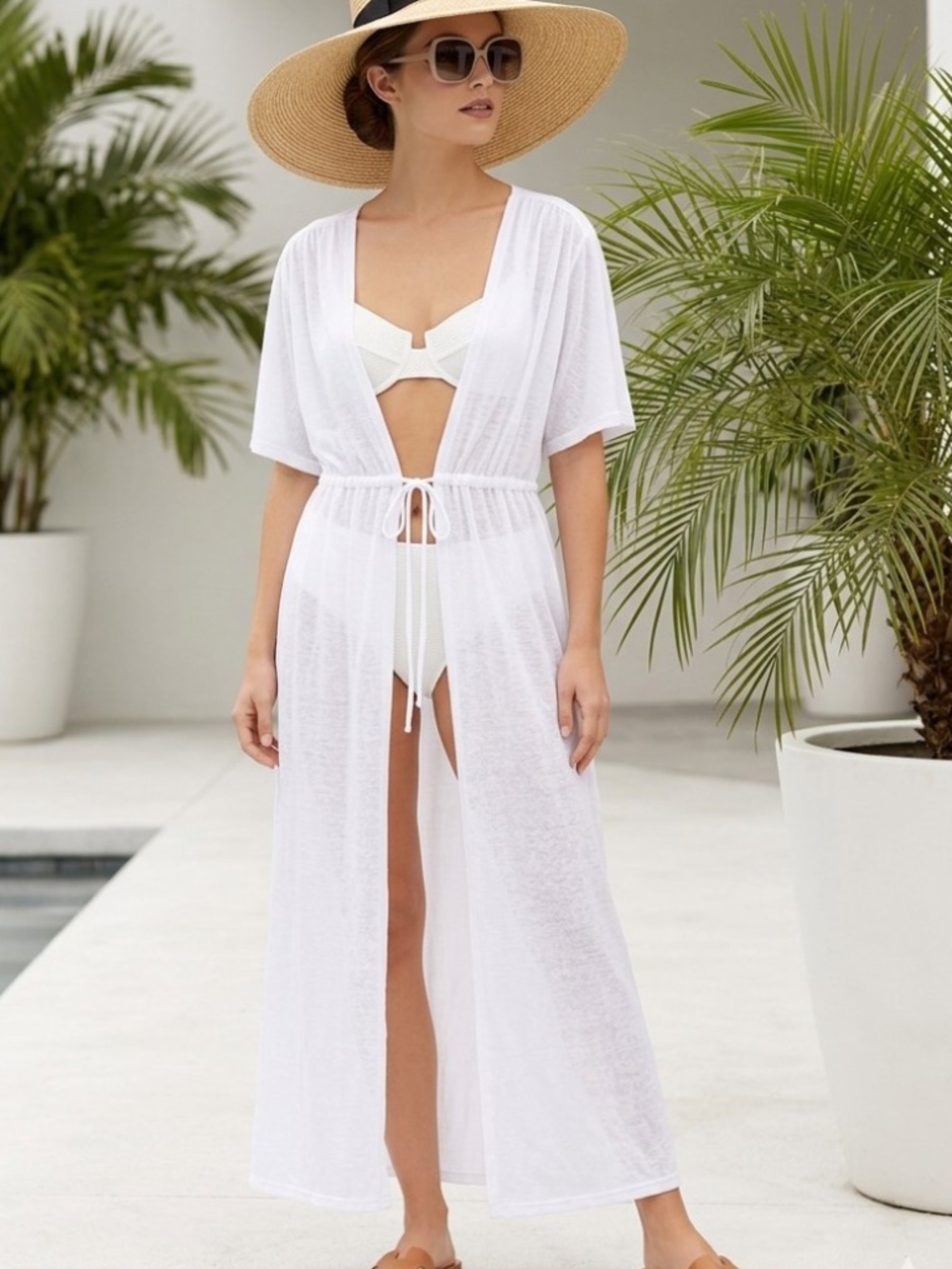 ✨ NWT Kim & Co. Semi-Sheer Maxi Cover-Up Robe ✨